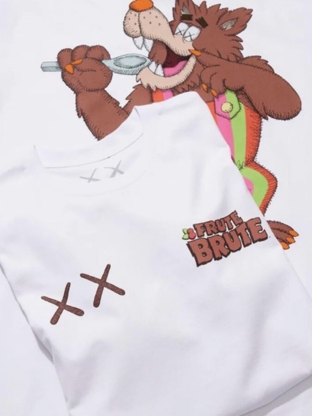 Kaws x White Fruit Brute Graphic Tee NWT small
